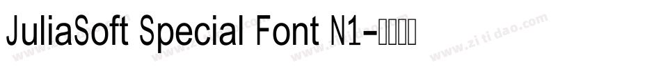 JuliaSoft Special Font N1字体转换